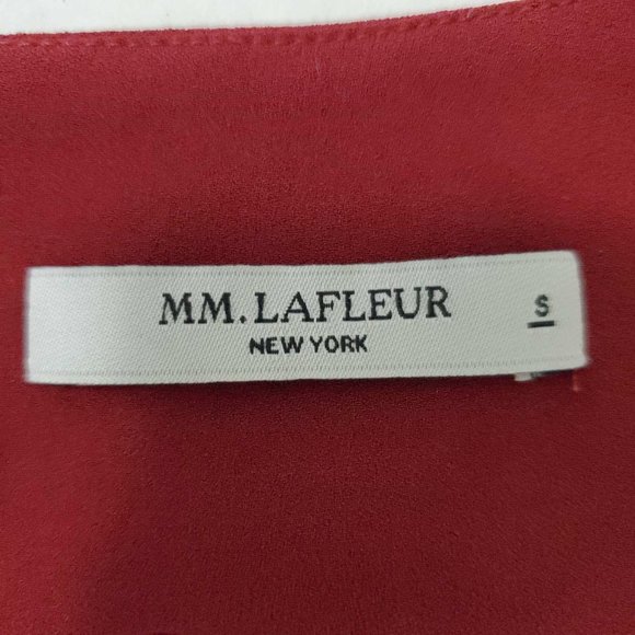 M.M. Lafleur Bourgeois Top Blouse Red Wrap Small - Picture 7 of 11